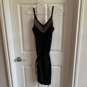 Black dress with  embroidery design